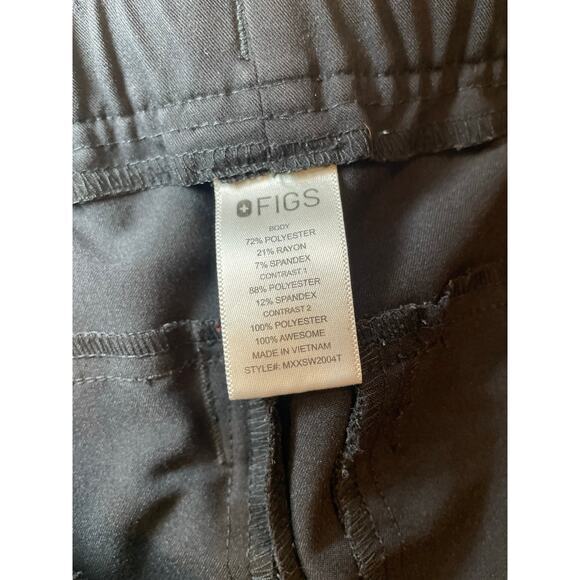 FIGS Tansen Jogger Scrub Pants Men Medium Tall Black‎ Joggers Drawstring Waist - Picture 9 of 11